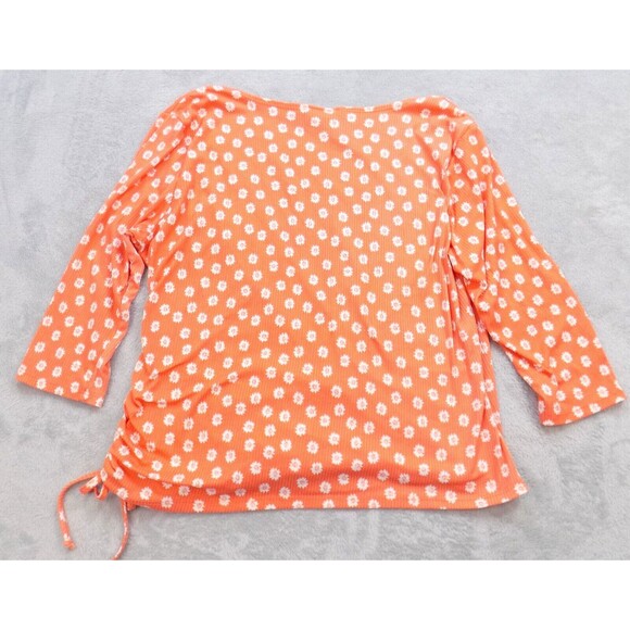 Be Divine Top 2X Faux Wrap Ribbed Flower Cottage Office Knit (BUNDLE PRICE $5) - Picture 4 of 4